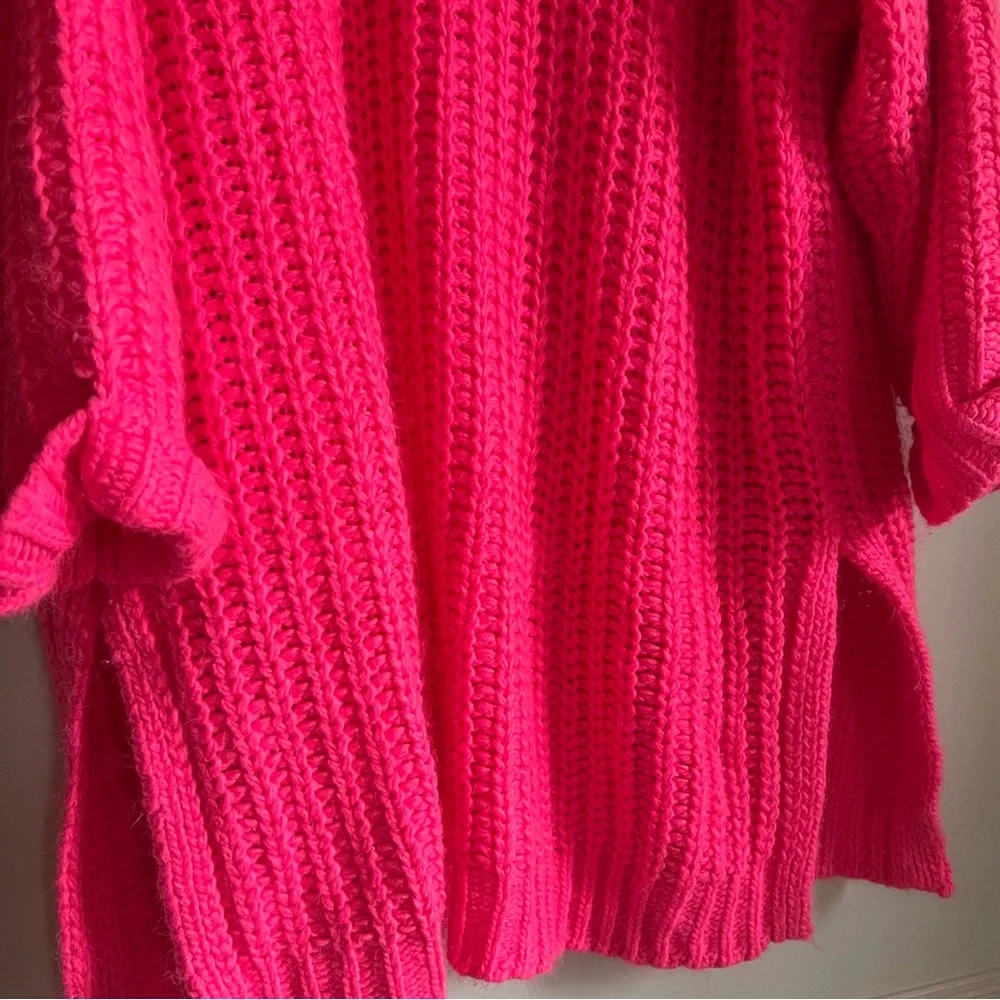 Silence + Noise Neon Pink Chunky Ally Cardigan Urban Outfitters - Picture 8 of 13
